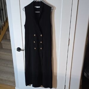 Zara Black Knit  Maxi Dress/vest